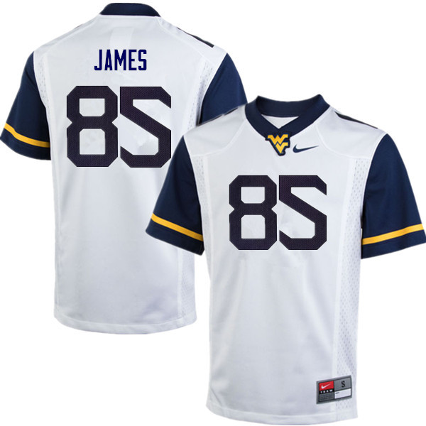 NCAA Men's Sam James West Virginia Mountaineers White #85 Nike Stitched Football College Authentic Jersey ST23Z61YJ